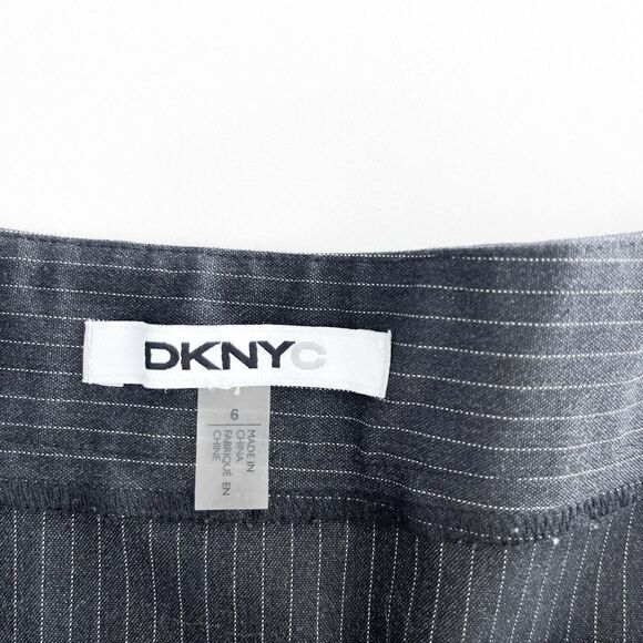 DKNYC Women's Tiered Ruffled Striped Business Mini Skirt Black White Size 6 - Picture 5 of 8